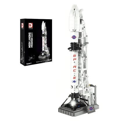 Creative Expert Moon Landing Program Space Rocket X Buildings Sets,City Model Buildings Blocks Gift for Adults Kids 869+PCS