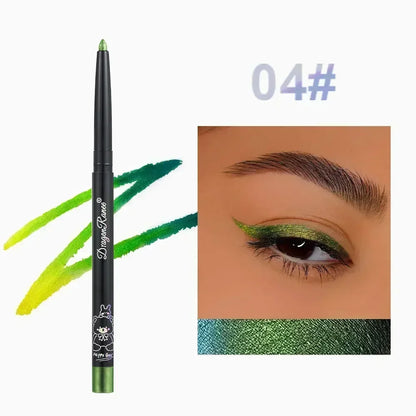 Blushimmer Glitter Aurora Eyeliner Pen with multi-chrome green and purple metallic finish, featuring shiny, shimmering eyeshadow pigment.