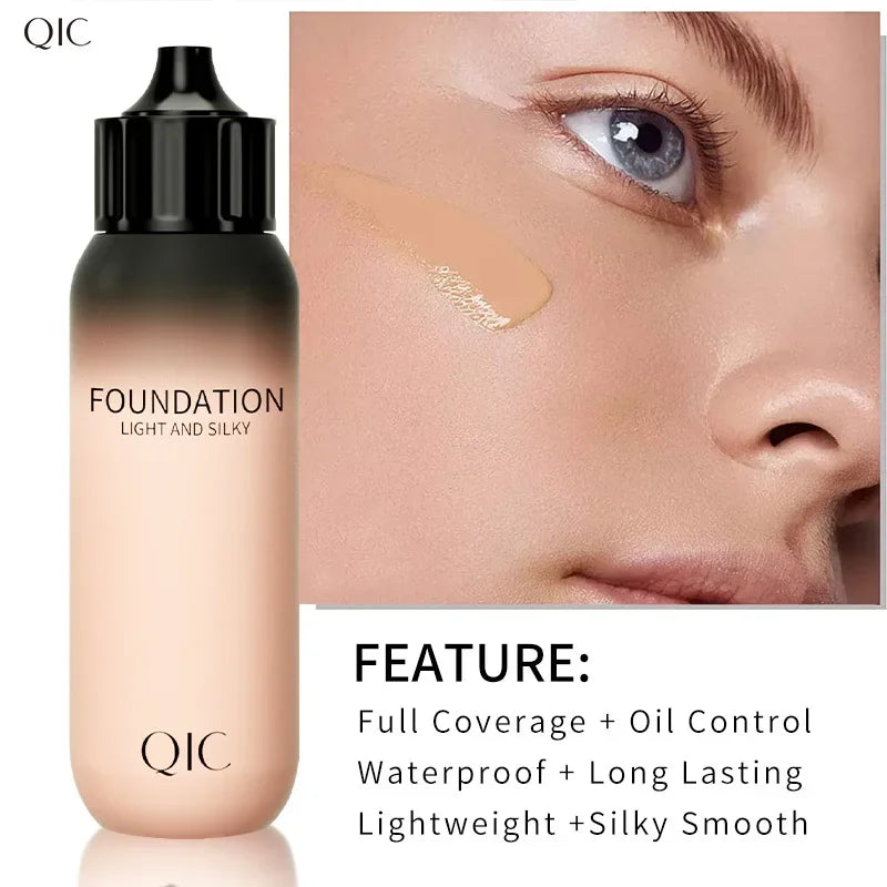 Blushimmer QIC small milk bottle liquid foundation and concealer for face, moisturizing, waterproof, natural brightening makeup