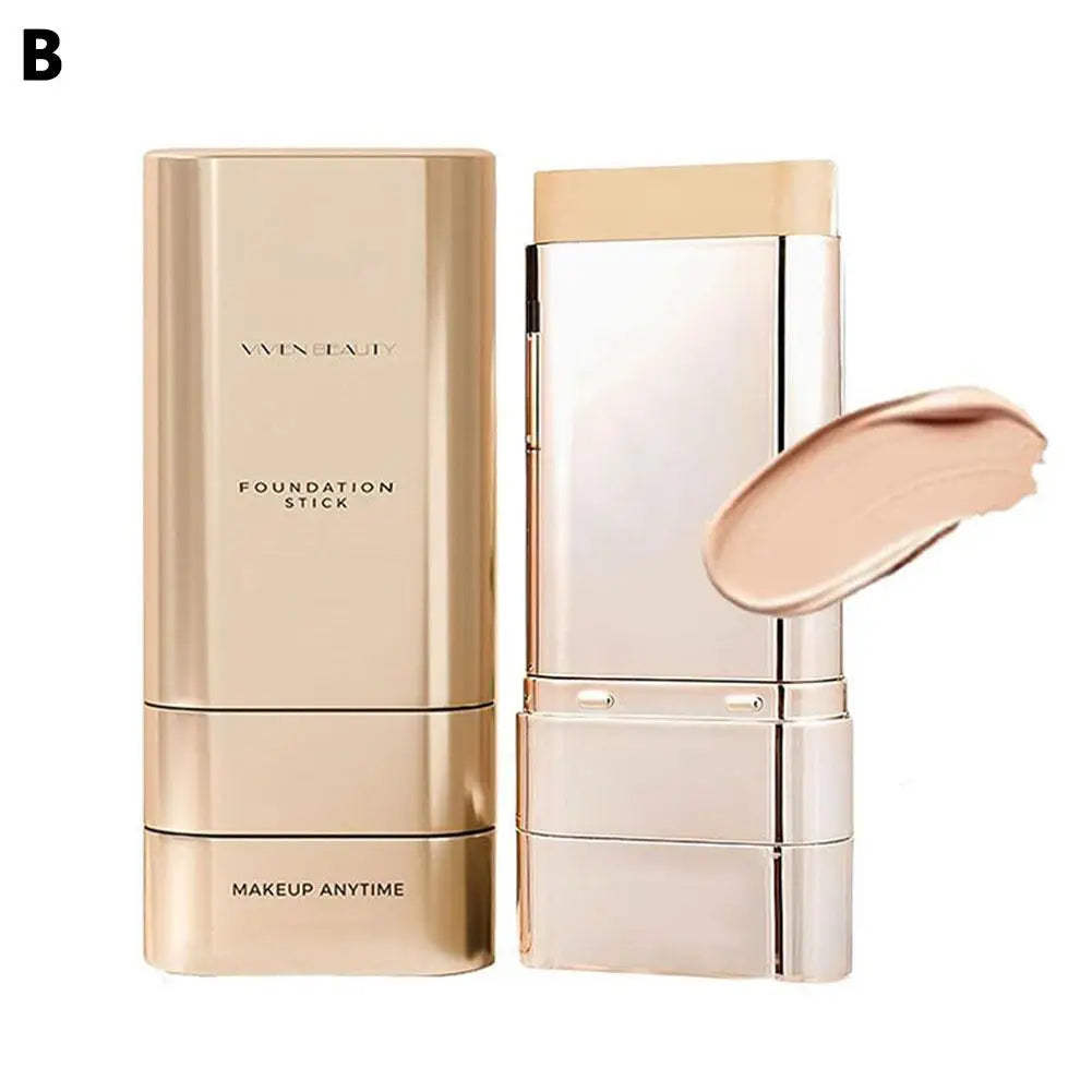 Blushimmer face foundation stick with brush, velvet moist light concealer for full coverage, oil control, and dark circles correction