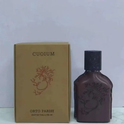 Blushimmer luxury unisex Eau de Parfum with woody, oriental, aquatic, and leather notes in a 50ml bottle.