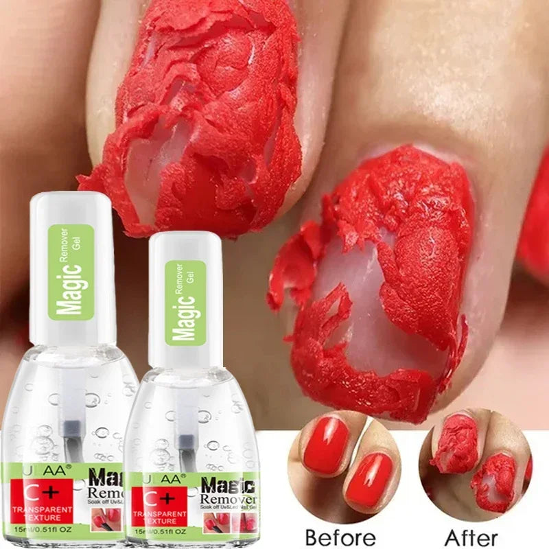 Blushimmer 15ml Magic Remover Gel for fast nail polish removal, soak-off UV LED gel manicure cleaner, nail art tools.