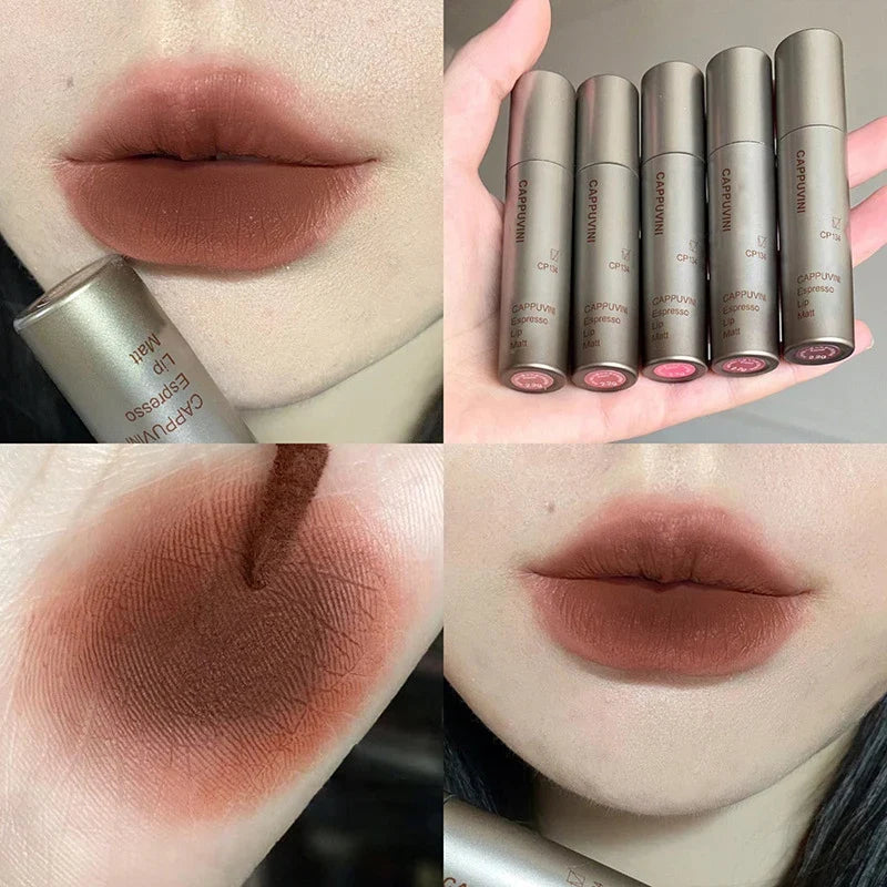 Blushimmer velvet matte mist lip gloss in a sleek tube, waterproof and smudge-proof liquid lipstick with non-stick, fade-resistant finish