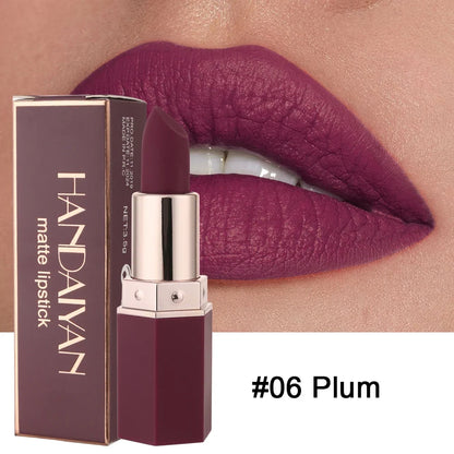 Six-color matte lipstick palette from Blushimmer with long-lasting, waterproof, smudge-proof, non-fading, smooth velvet finish.