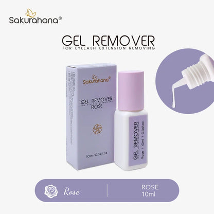 Blushimmer SAKURAHANA eyelash glue remover gel cream with no stimulation, suitable for professional makeup removal, shown in the image.