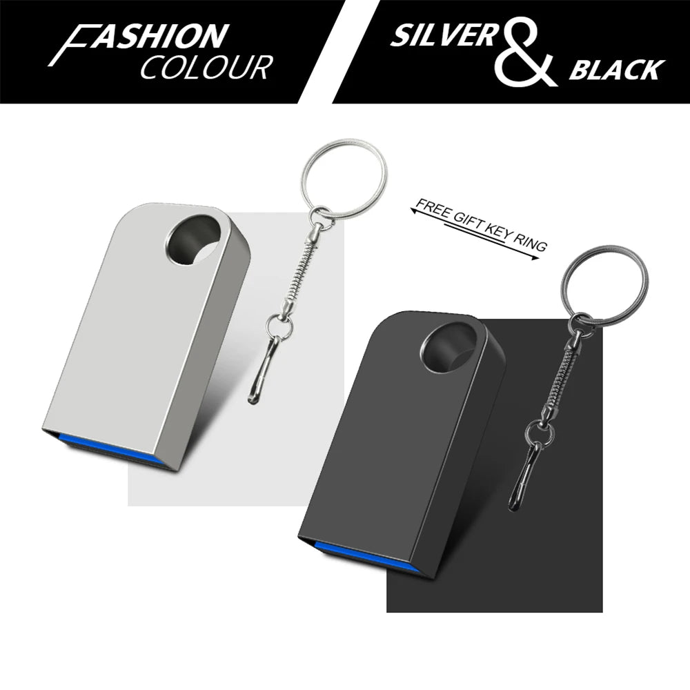 Super Mini Pendrive USB 3.0 Metal 128GB USB Flash Drive 512GB Pen Drive Waterproof Memoria Storage U Disk Flash Memory Stick 2TB