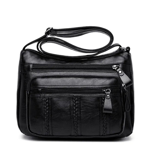 OBA women's shoulder crossbody handbag with multilayered soft leather, stylish and spacious for everyday use.