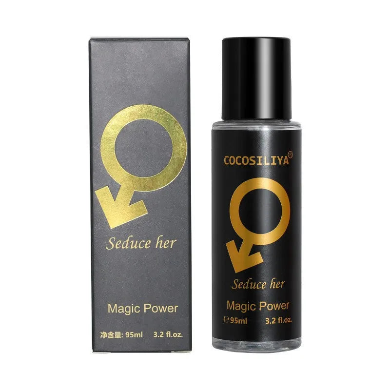 Men's Pheromone Perfume by Blushimmer featuring a sleek bottle, designed to create a lasting, natural, and fresh fragrance.