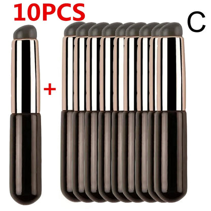 Blushimmer silicone lip brush with cover cap, soft round head concealer and lipstick applicator, fingertip-like design, no broken parts