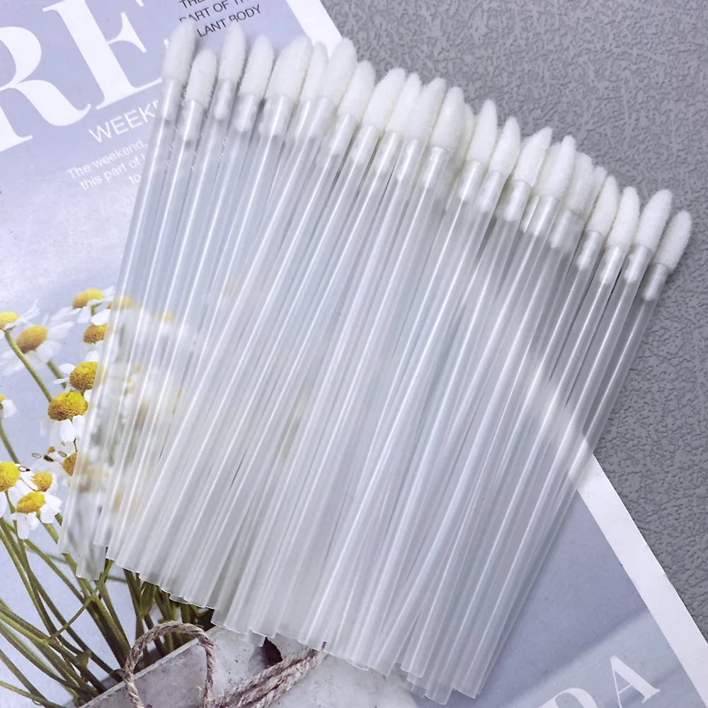 500pcs Blushimmer disposable lip and eyelash microbrushes with mascara wands and applicators for beauty and eyelash extension use