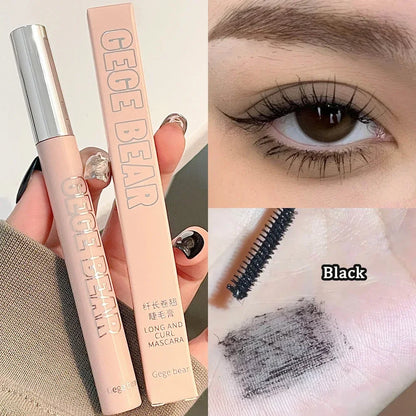Blushimmer waterproof brown-black silk fiber matte mascara with ultra-fine brush for lengthening, curling, and fast-drying eyelash enhancement