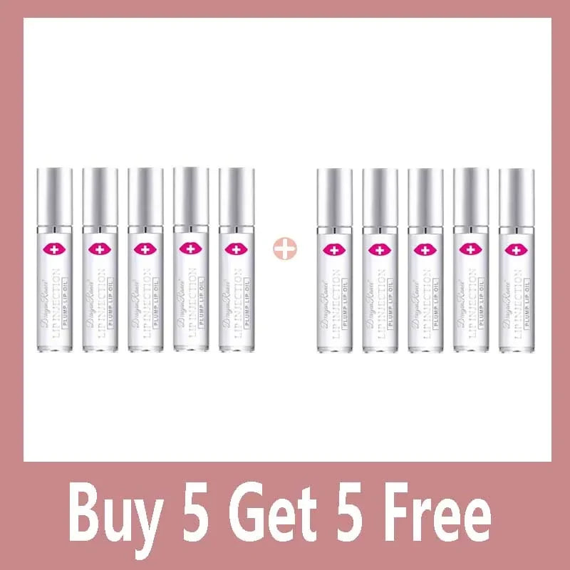 Blushimmer lip plumper oil and serum in a clear gloss tube, featuring a sleek applicator and shiny finish for fuller, moisturized lips