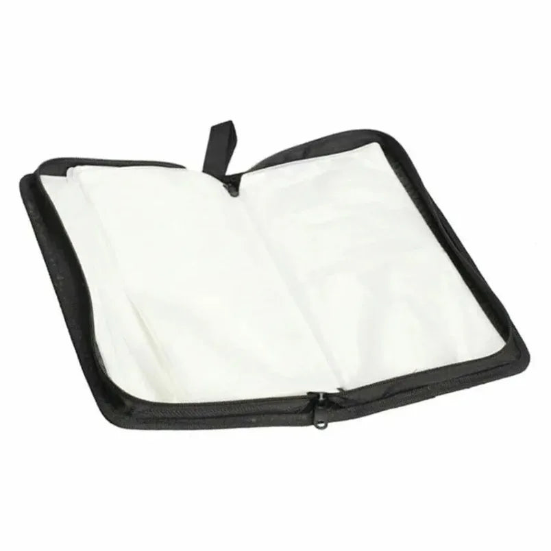 80 Discs DVD CD Storage Wallet Double-Sided Zipper Case Multi-Purpose Media Binder Album for Blu-ray Game Discs