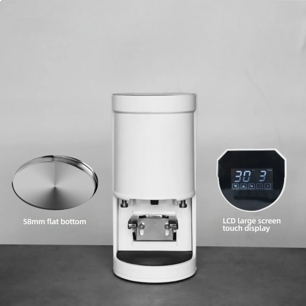 HomeWise TE-2 58mm Automatic Coffee Tamper Machine Touchscreen Electric Espresso Tamper 58.5MM Electric Tamper Adjustable