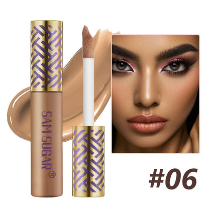 Blushimmer Sam Sugar Concealing & Repairing Liquid Foundation bottle, 18ml, with a sleek packaging and applicator.