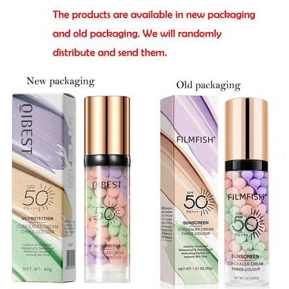 Blushimmer face makeup primer with tri-color cream contour, waterproof foundation, and natural base cream in 40g container.