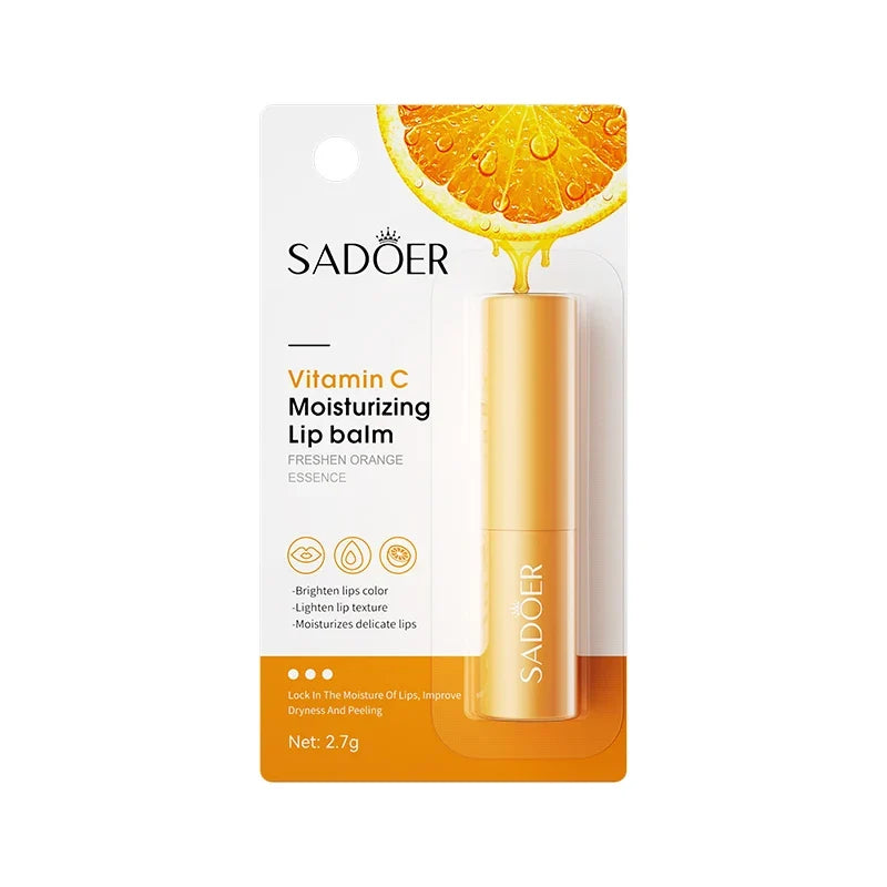 Blushimmer SADOER Vitamin C Lip Balm moisturizing lipstick with hydrating, nourishing, and anti-wrinkle properties for soft lips.