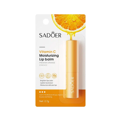 Blushimmer SADOER Vitamin C Lip Balm moisturizing lipstick with hydrating, nourishing, and anti-wrinkle properties for soft lips.