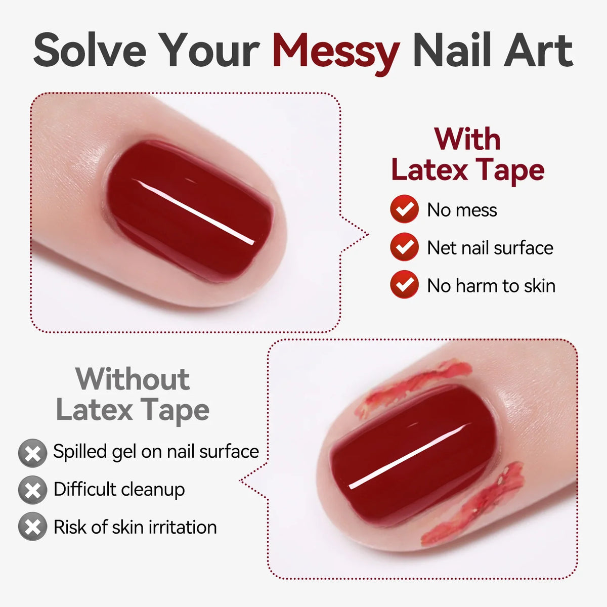 Blushimmer Born Pretty 15ml peel-off latex tape gel nail polish with quick-dry, anti-freezing formula and finger protector tool.