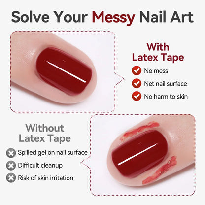 Blushimmer Born Pretty 15ml peel-off latex tape gel nail polish with quick-dry, anti-freezing formula and finger protector tool.