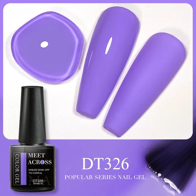 Blushimmer Meet Across pink dried flower gel nail polish with natural flower accents for UV and LED nail art.