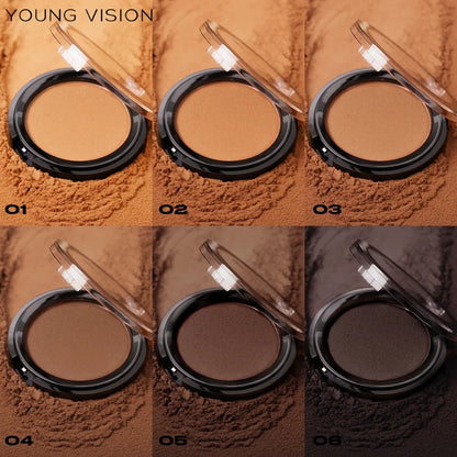 Blushimmer silky matte bronzer and contour powder palette with 3D face shaping and nose shadow for long-lasting makeup.