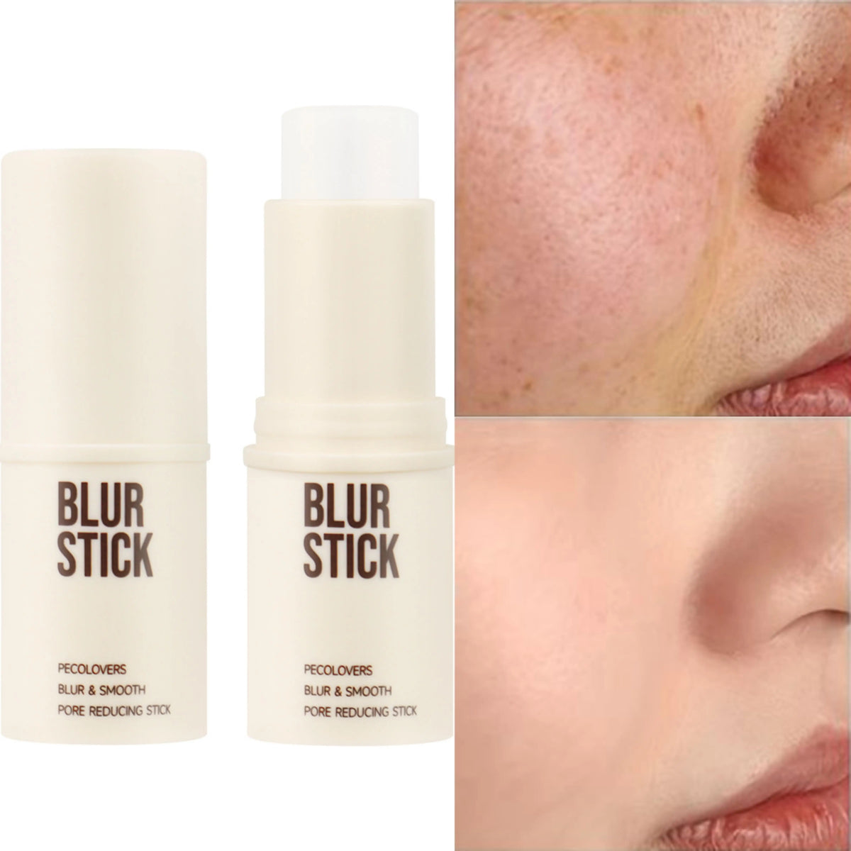 Blushimmer moisturizing pore-covering primer stick and concealer, natural makeup base, long-lasting, invisible pore coverage