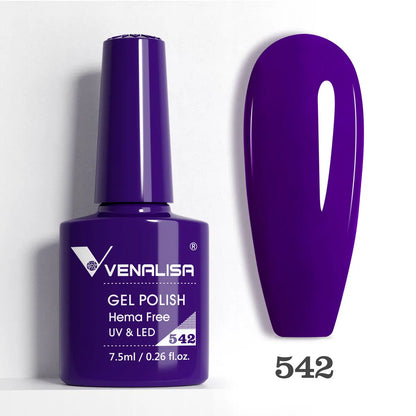 Blushimmer Venalisa HEMA TPO free glitter nail gel polish in pink nude with full coverage, suitable for UV and LED French manicures.