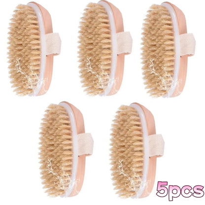 Dry Body Brushes, Exfoliating Body Scrubbers, Natural Bristles for Dry Skin, Improve Circulation, Stop Ingrown Hairs