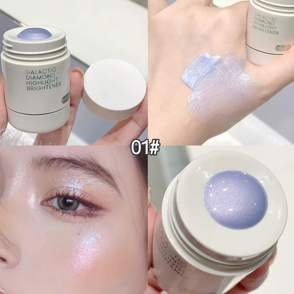 Blushimmer SHAQINUO Galaxy Star Diamond Highlighting Liquid with a luminous, watery radiance and shimmering diamond effect.