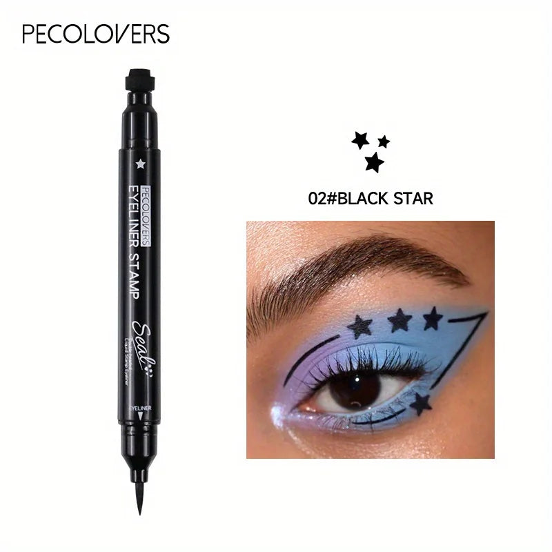 Blushimmer 7 styles liquid eyeliner stamp pen with double-ended red and black waterproof, fast-drying eye makeup tool.