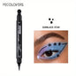Blushimmer 7 styles eyeliner stamp pen with red and black liquid, waterproof, double-ended, fast-drying eye makeup tool.