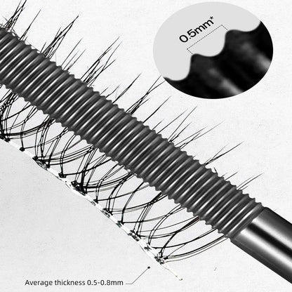 Blushimmer waterproof metal iron lashes mascara with silk fibers, black long curling eyelash extension for dramatic eye makeup.
