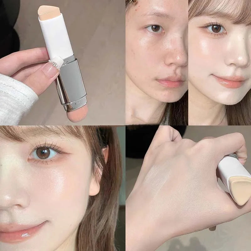 Blushimmer triangle eraser foundation stick with water-moist lightweight concealer for brightening and moisturizing face makeup.