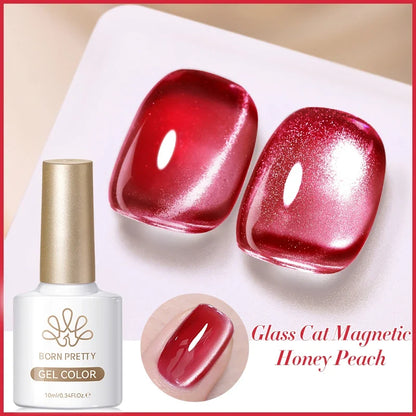 Born Pretty 117 Colors Cat Magnetic Gel Nail Polish in 10ml, showcasing vibrant semi-permanent nail varnish with full coverage and glossy finish.