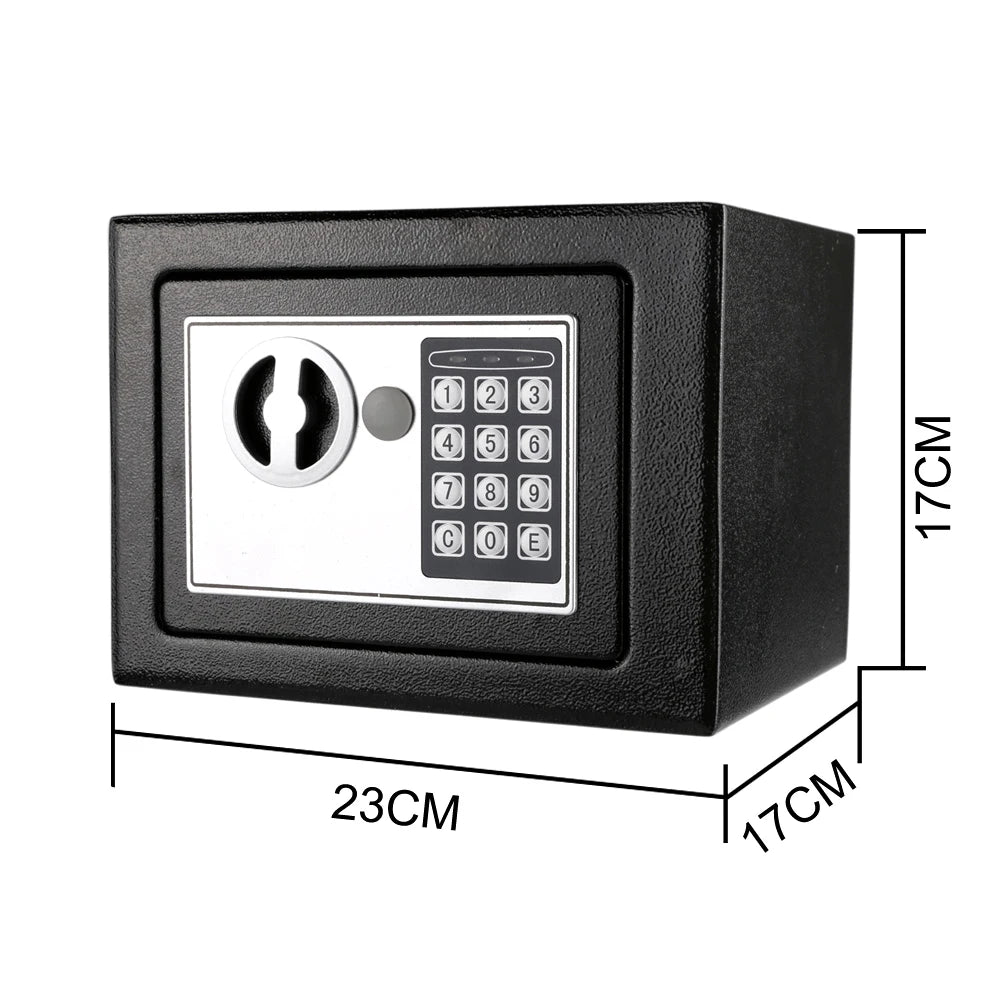 Mini Electronic Safe Box Digital Keypad Lock Safe All Steel Construction Automatic Locked Fireproof Security Box for Home Office