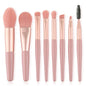 Set of 13 Blushimmer makeup brushes including eyeshadow, foundation, blush, and beauty tools in a soft makeup bag.