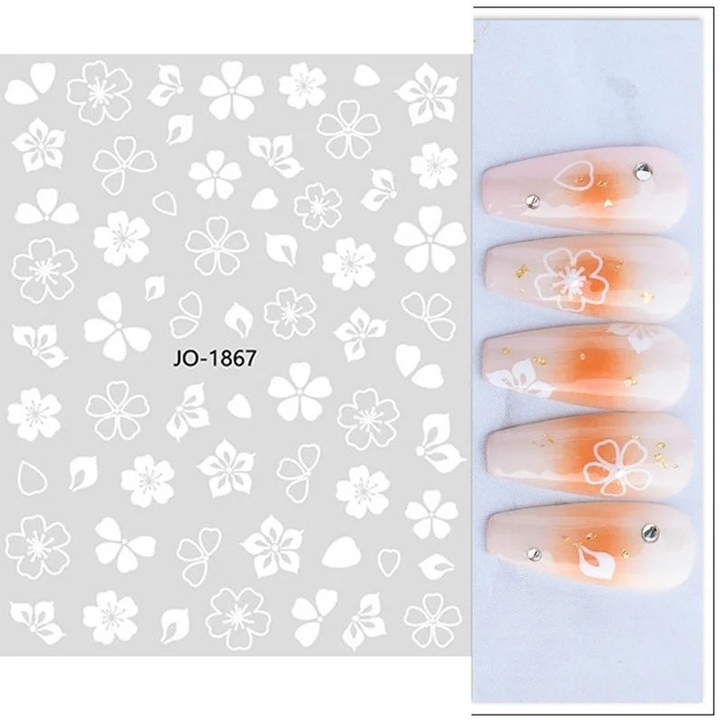 Black and white nail art stickers featuring sexy woman and girl designs, ideal for press-on nails and body decoration by Blushimmer.