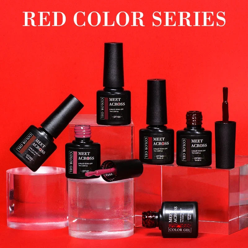 Blushimmer 7ml burgundy crimson nail gel polish with high pigment, long-lasting, non-streak UV LED soak-off nail art gel for home salon