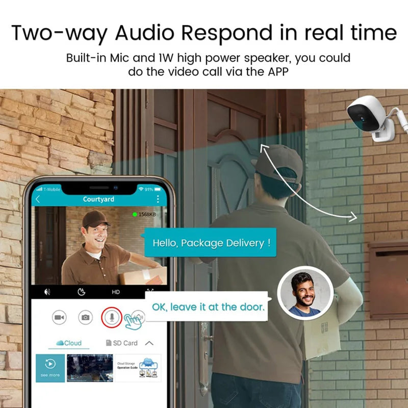 4K Mini WiFi Camera IP/AP Remote Monitor Cloud Storage 2-Way Audio Motion Detection Camcorder Surveillance Security Cam 2025 NEW
