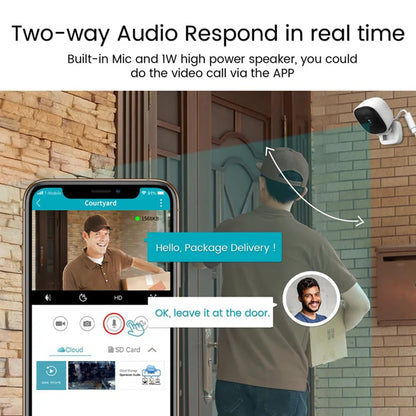 4K Mini WiFi Camera IP/AP Remote Monitor Cloud Storage 2-Way Audio Motion Detection Camcorder Surveillance Security Cam 2025 NEW