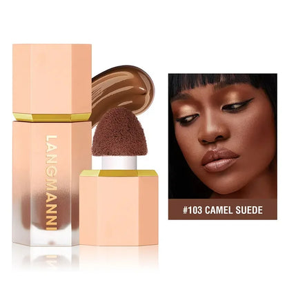 Blushimmer liquid contour stick with natural matte finish, highlighter and nose shadow cream for face contouring and makeup enhancement.