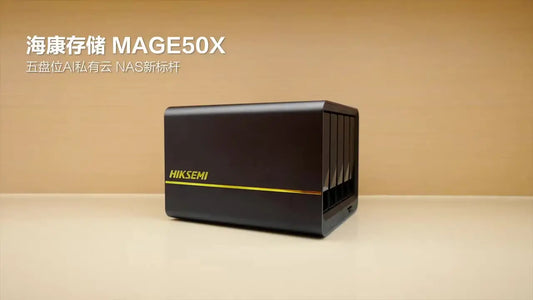 BACKUPMYFILESNOW NAS hard drive enclosure with five bays for 3.5-inch SATA drives, featuring 2.5GbE network port