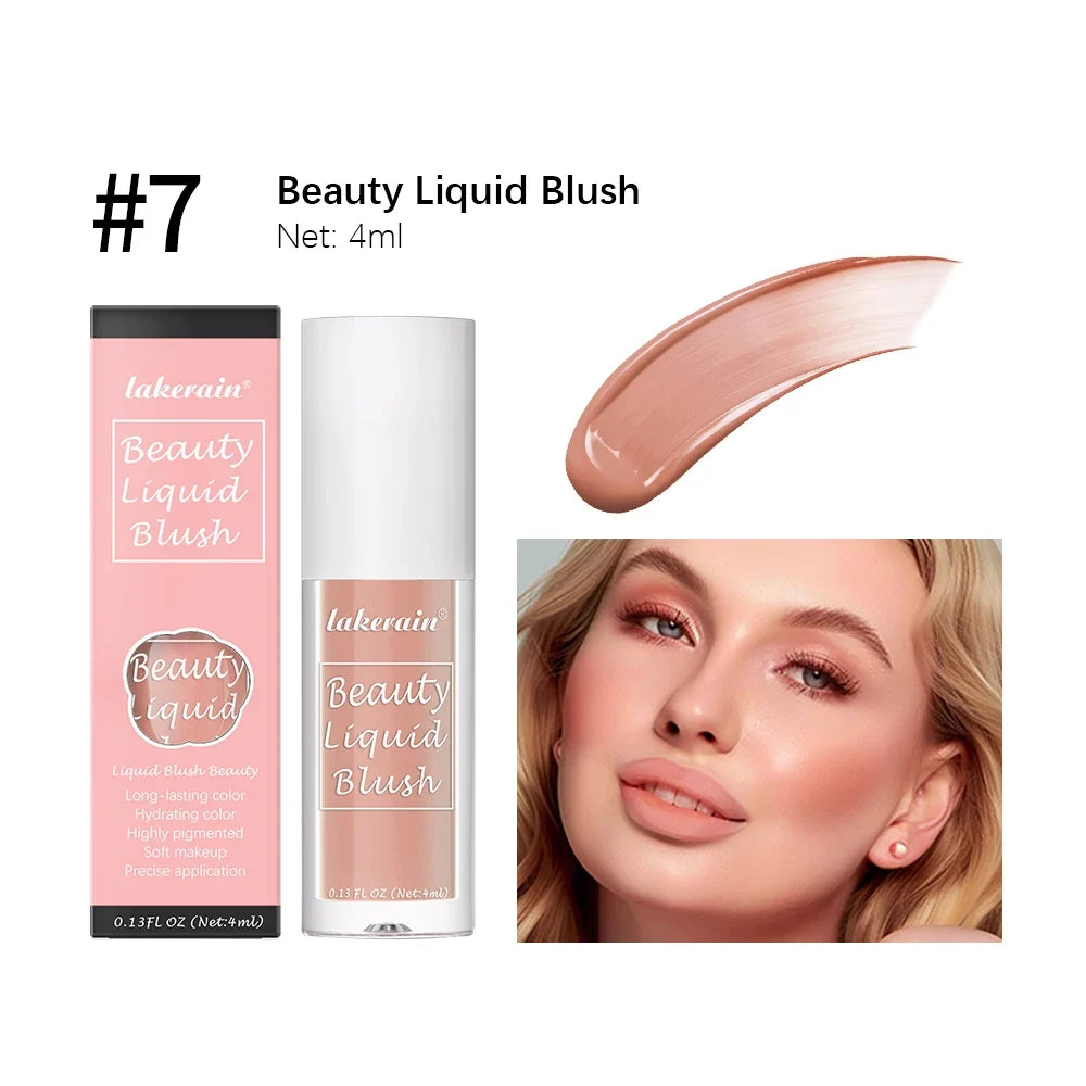 Blushimmer liquid velvet matte blush in orange peach shade, waterproof cream cheek tint, 4ml face pigment for natural glow