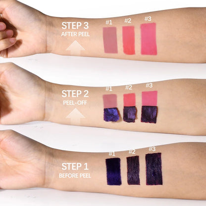 Korean Peel-Off Matte Lip Stain - Long Lasting Waterproof Tint