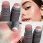 Blushimmer double-ended blush stick with natural, long-lasting matte creamy rouge in a sleek, portable design.