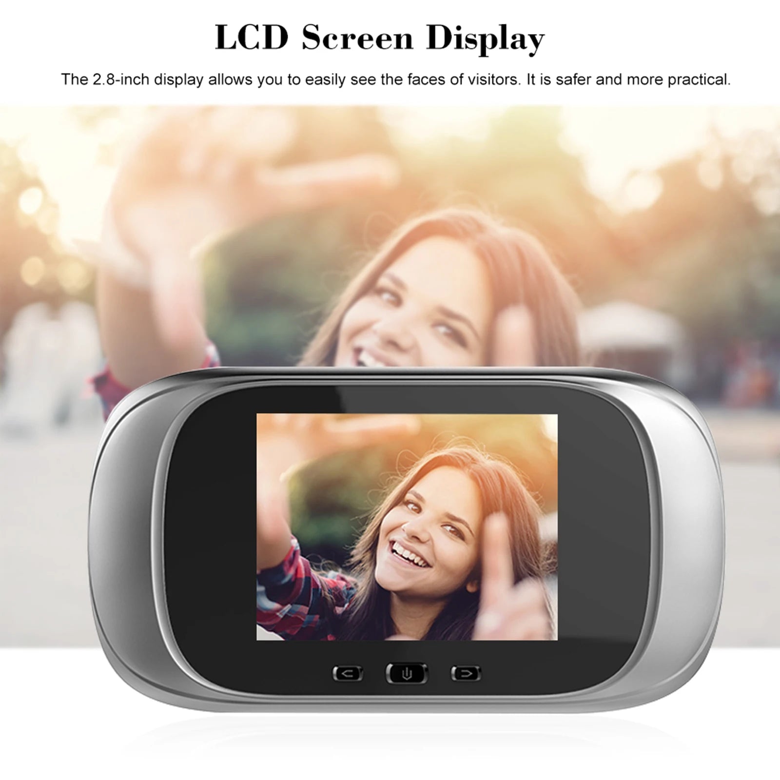 2.8-inch Night Vision Photo Shooting Digital Door Monitoring Digital Door Viewer Peephole Door Camera Doorbell for Home Security