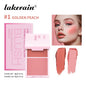 Cream & Powder Blush Matte 5Colors Dewy Rosy Blush Makeup Pan Long-lasting Wearing High Pigment Natural Matte Blush Cosmtics