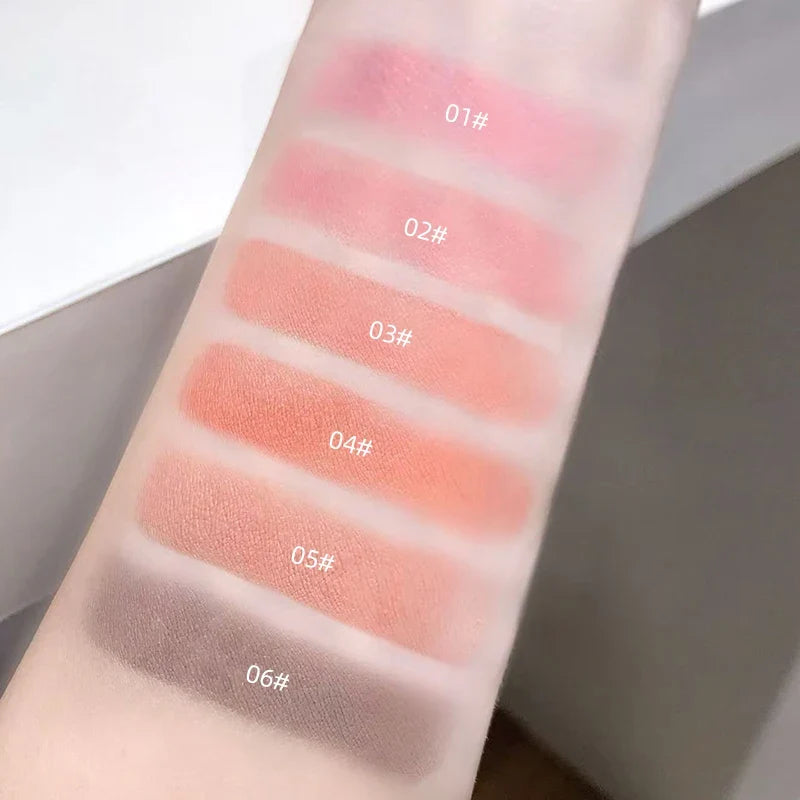 Blushimmer Gege bear Strawberry Cupid pink velvet matte lip cream and liquid blush set with pressed powder, long-lasting and lightweight.