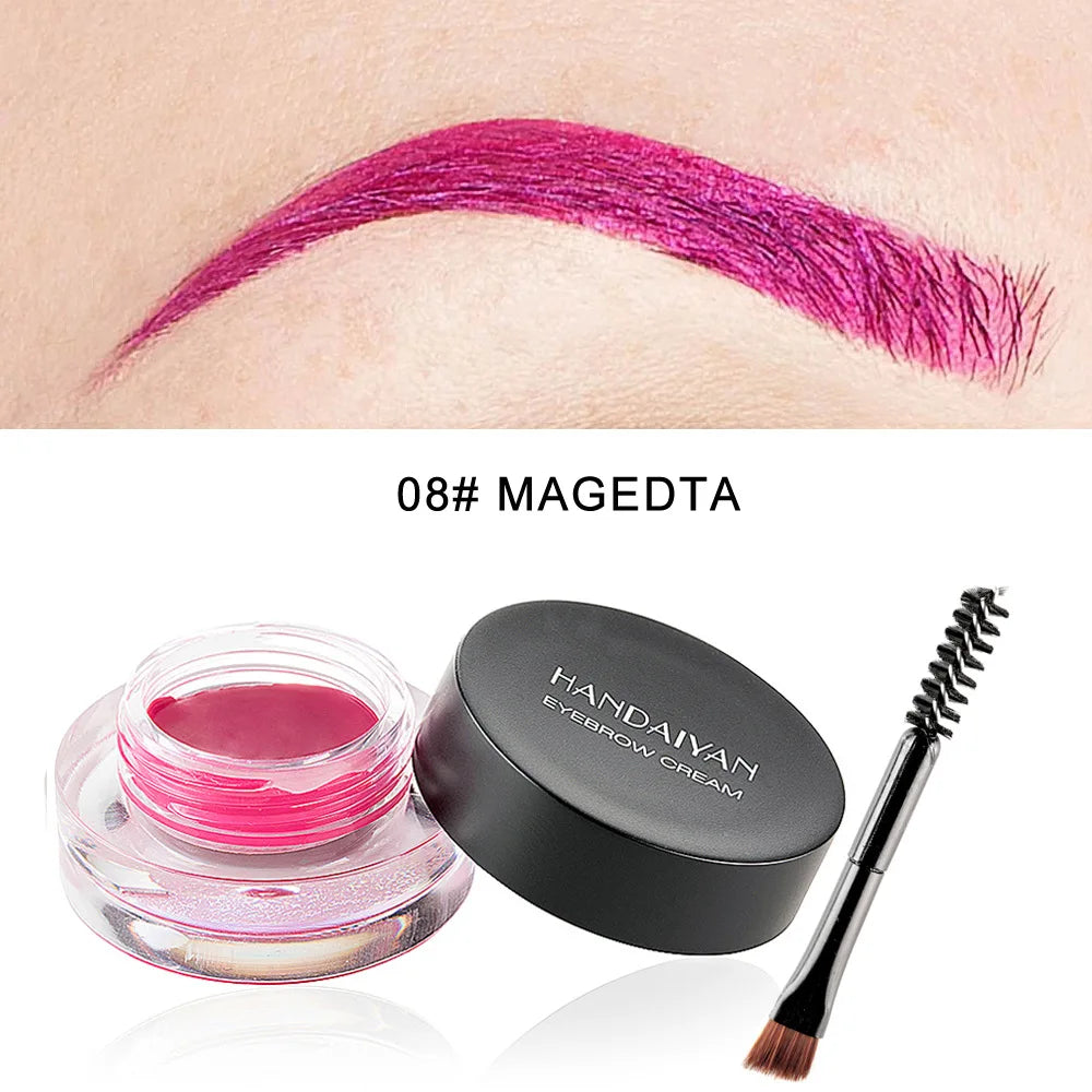 Blushimmer HANDAIYAN waterproof eyebrow cream with 12 color options, professional eyeliner and eyebrow gel for precise eye brow makeup